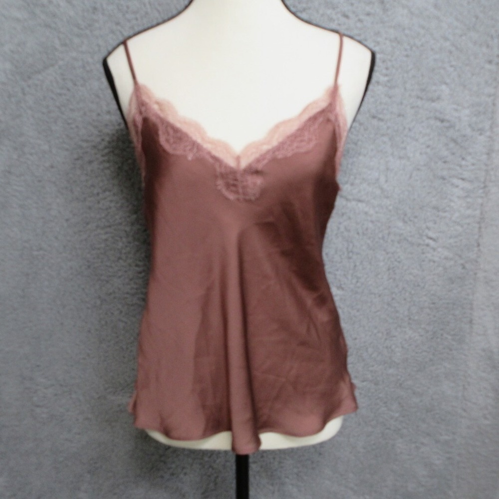 Victorias Secret Shirt Women S Brown Cami Babydoll Silky Fairycore Earthy Whimsy
